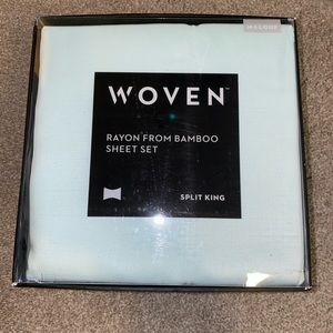 Malouf woven rayon bamboo split king sheet set
